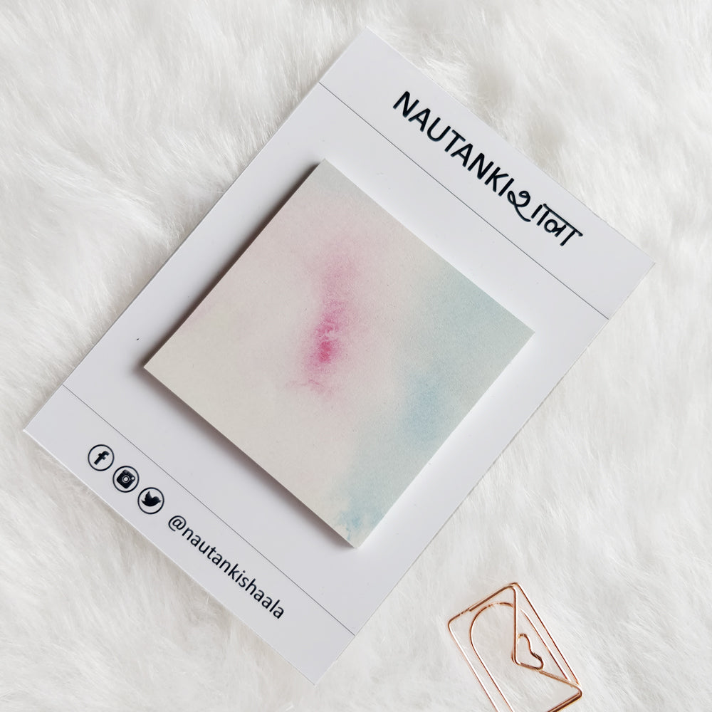 Square Watercolor & Geometry Sticky Notes - Nautankishaala