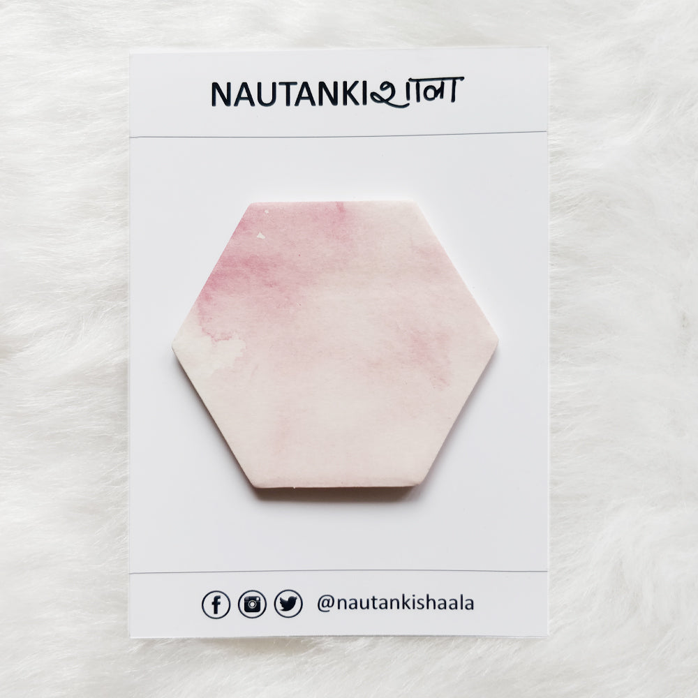 Hexagonal Watercolor & Geometry Sticky Notes - Nautankishaala