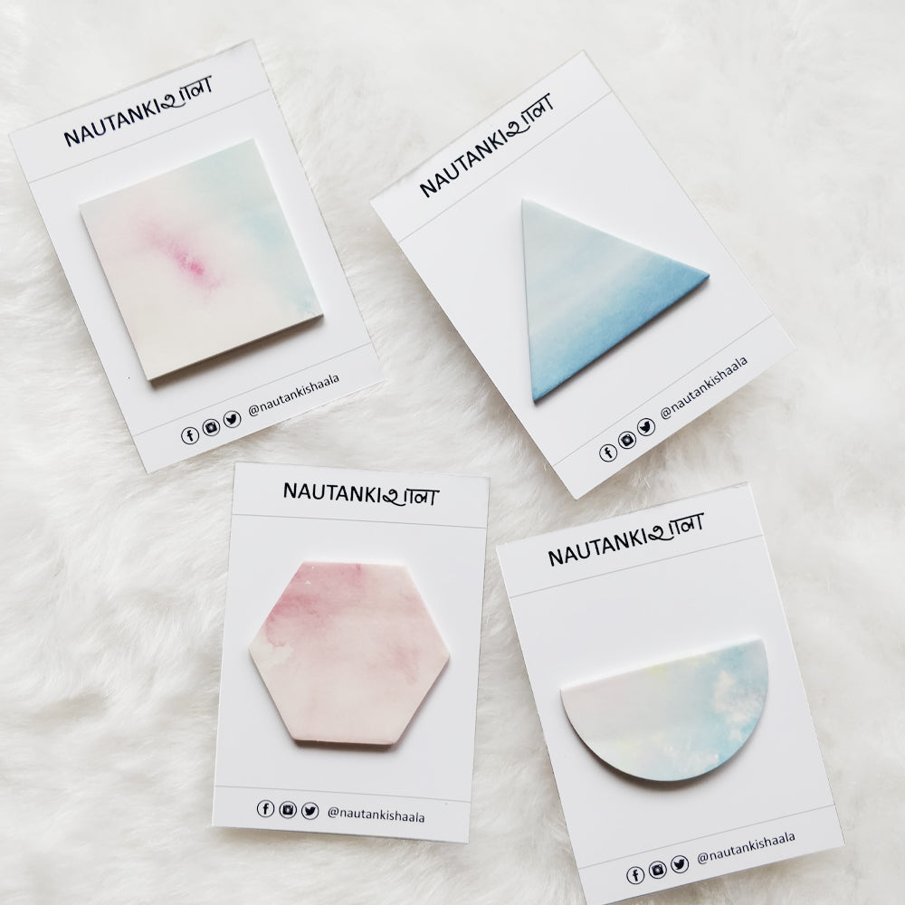Triangle - Watercolor & Geometry Sticky Notes - Nautankishaala
