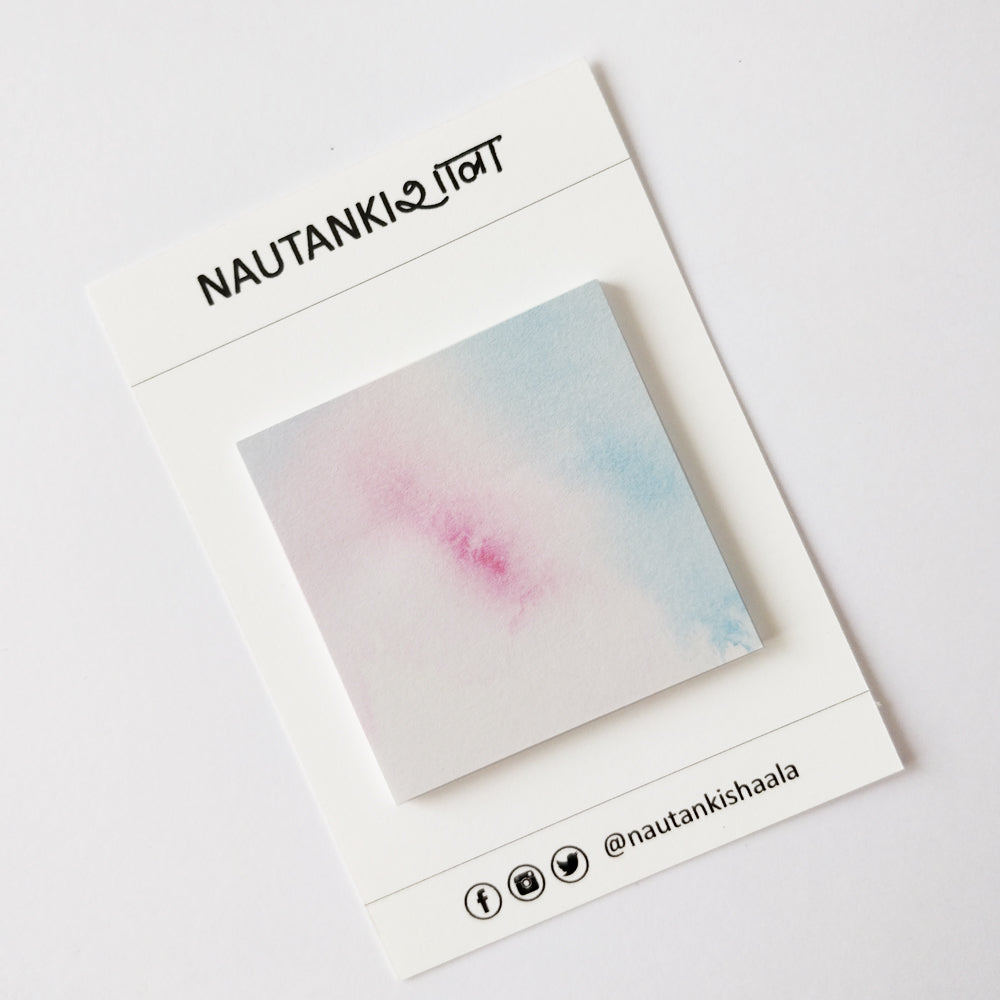 Square Watercolor & Geometry Sticky Notes - Nautankishaala