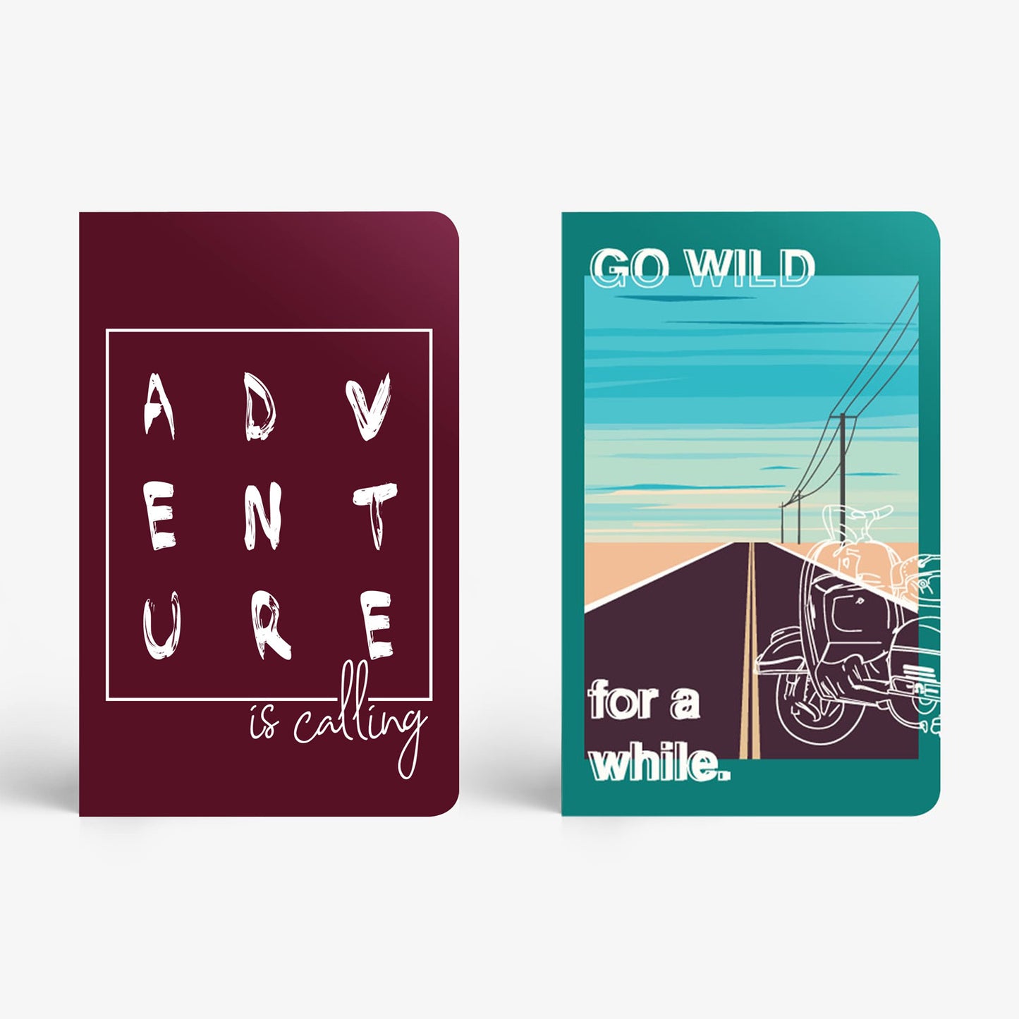 Notebook Set Of 2 - Go Wild For A While and Adventure Is Calling
