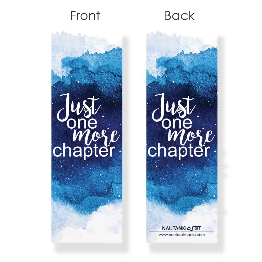 Just One More Chapter Bookmark - Nautankishaala